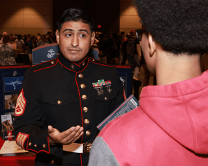 Hurst-Euless-Bedford ISD career fair student