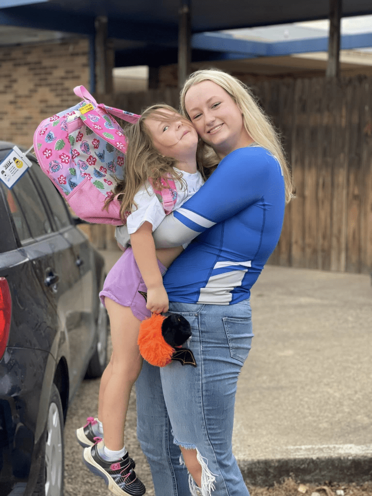 High school student welcoming student