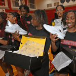 students gifted basketball shoes