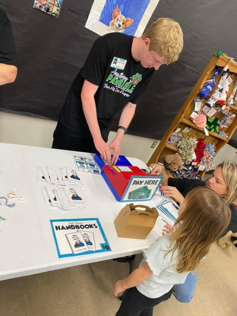 Azle ISD students from the district’s Special Education Transition Center visited Silver Creek Elementary for Pre-K Pet Adoption Day.